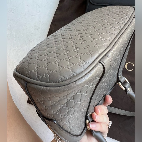 Gucci Guccissima grey leather Alma bb style crossbody purse - Picture 14 of 16